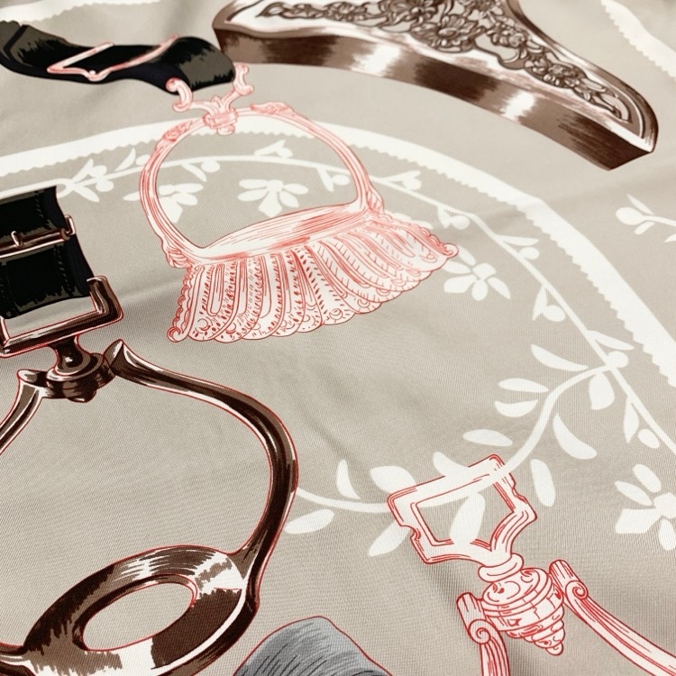 HERMES エルメス ツイルレーヌ ニット ロングスリーブ シルク・カシミヤ ベージュ 38 4B2815DD