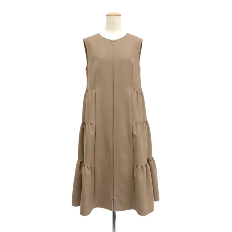 FOXEY NEWYORK フォクシー ガナッシュ ドレス サイドティアード カプチーノ 38 45469-NAOOY
