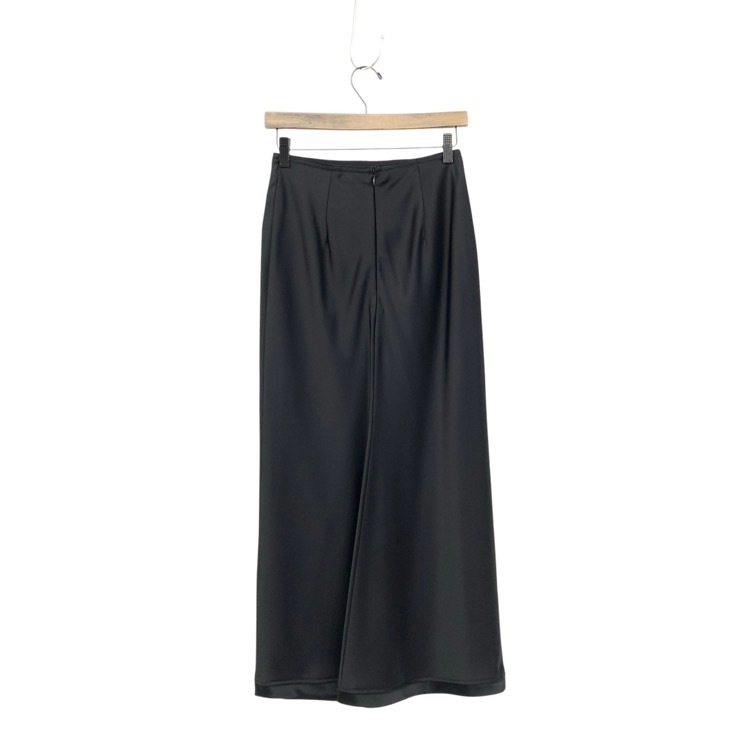 未使用品 ENFOLD エンフォルド PENCIL SKIRT サテンペンシルロングスカート ブラック 36 300FA431-2490