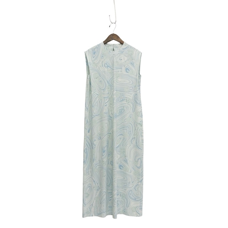 Mame Kurogouchi マメクロゴウチ Marble Print Jersey Dress マーブルプリント ワンピース ブルー 2 MM26SS-JS057
