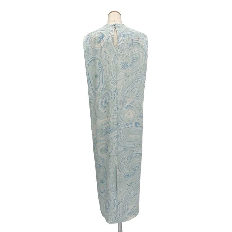 Mame Kurogouchi マメクロゴウチ Marble Print Jersey Dress マーブルプリント ワンピース ブルー 2 MM26SS-JS057