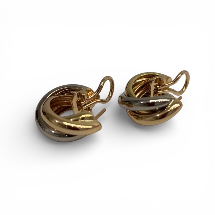 Cartier カルティエ トリニティ イヤリング クラシックモデル ピアス K18YG/K18PG/K18WG 9.7g 80083231