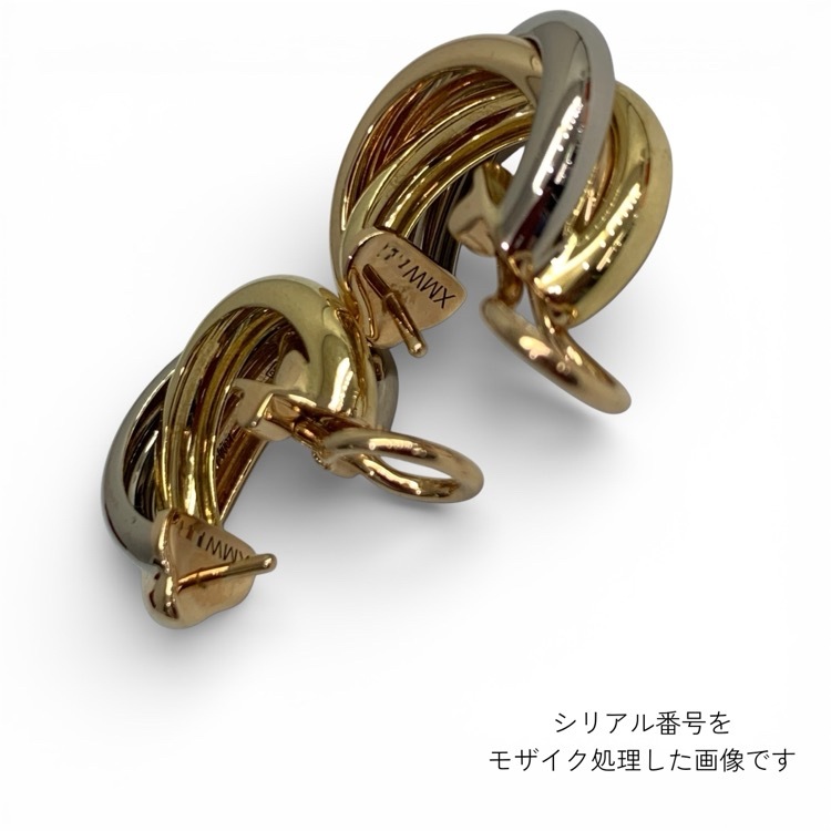 Cartier カルティエ トリニティ イヤリング クラシックモデル ピアス K18YG/K18PG/K18WG 9.7g 80083231