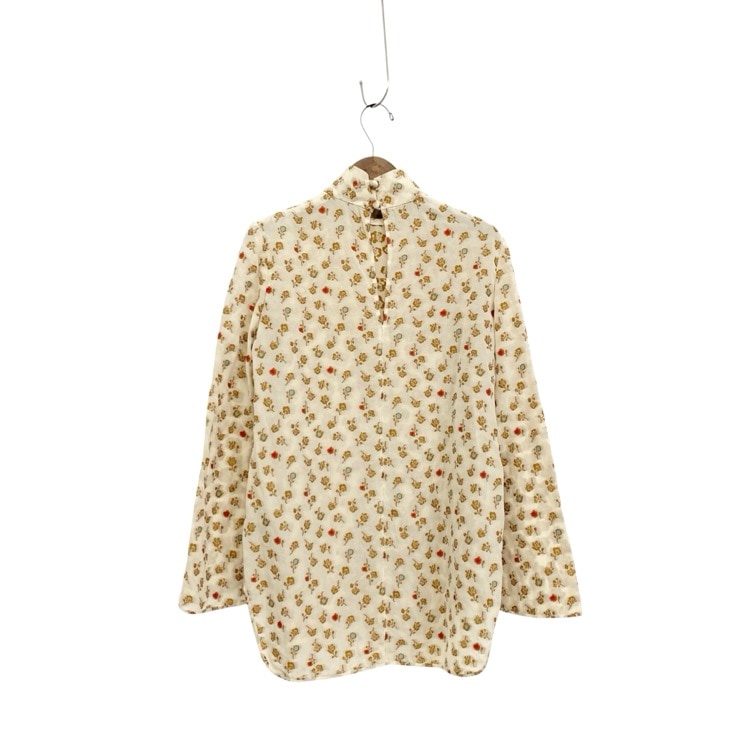 Mame Kurogouchi マメクロゴウチ Floral Jacquard Hight Neck Blouse ジャガード ハイネック ブラウス ベージュ 1 MM25SS-SH021