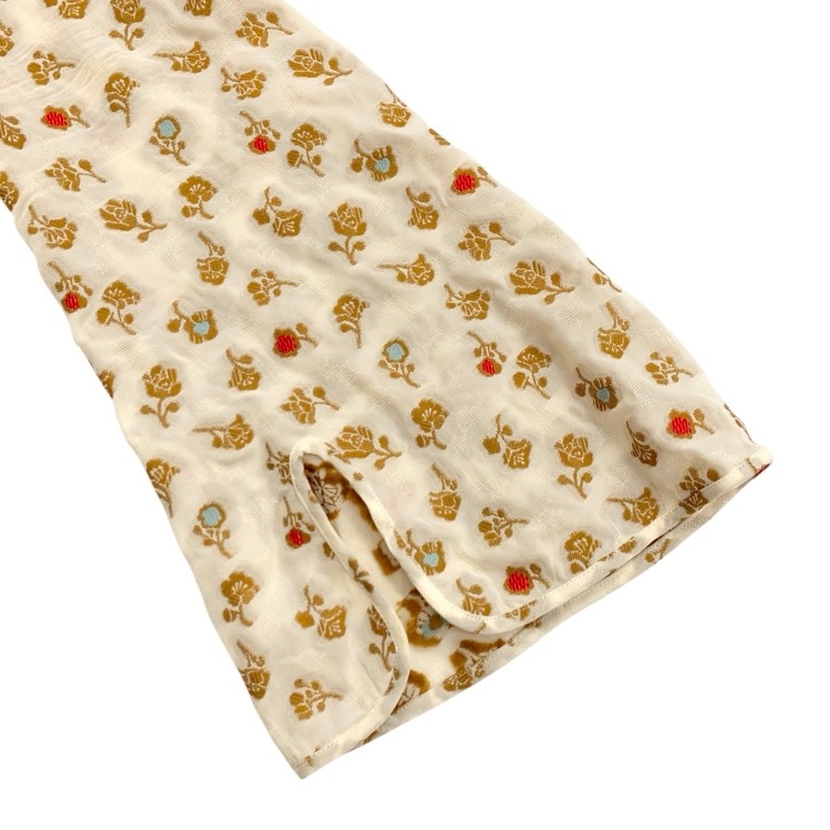 Mame Kurogouchi マメクロゴウチ Floral Jacquard Hight Neck Blouse ジャガード ハイネック ブラウス ベージュ 1 MM25SS-SH021