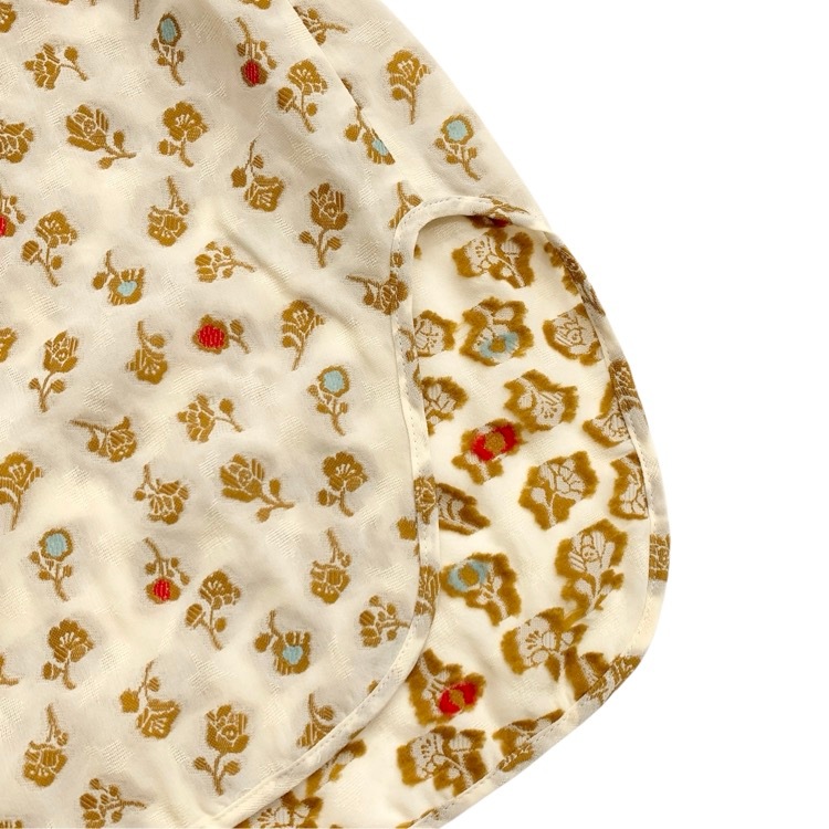Mame Kurogouchi マメクロゴウチ Floral Jacquard Hight Neck Blouse ジャガード ハイネック ブラウス ベージュ 1 MM25SS-SH021