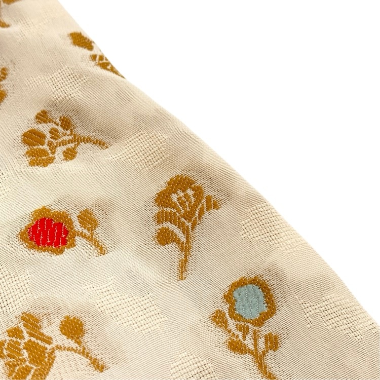 Mame Kurogouchi マメクロゴウチ Floral Jacquard Hight Neck Blouse ジャガード ハイネック ブラウス ベージュ 1 MM25SS-SH021