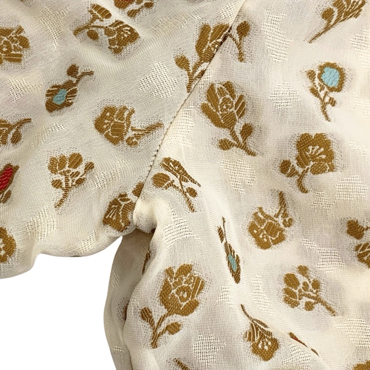 Mame Kurogouchi マメクロゴウチ Floral Jacquard Hight Neck Blouse ジャガード ハイネック ブラウス ベージュ 1 MM25SS-SH021