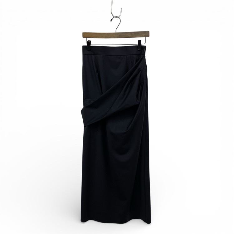 2025AW 未使用品 deres デレス Freya Muse skirt ドレープスカート ダークネイビー 1 DER25AW-SK-001