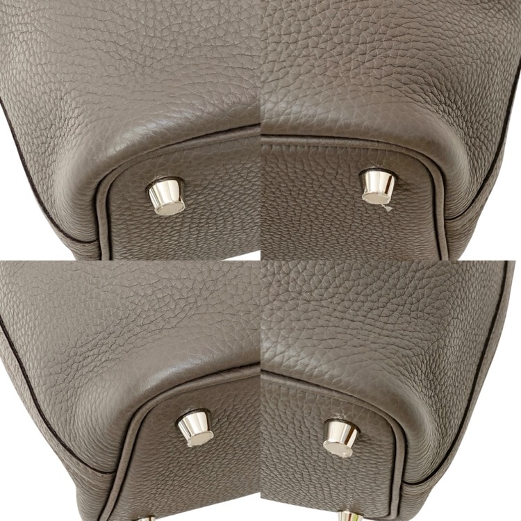 HERMES エルメス ピコタンロック PM トリヨンクレマンス シルバー色金具 グレー トゥープ 18