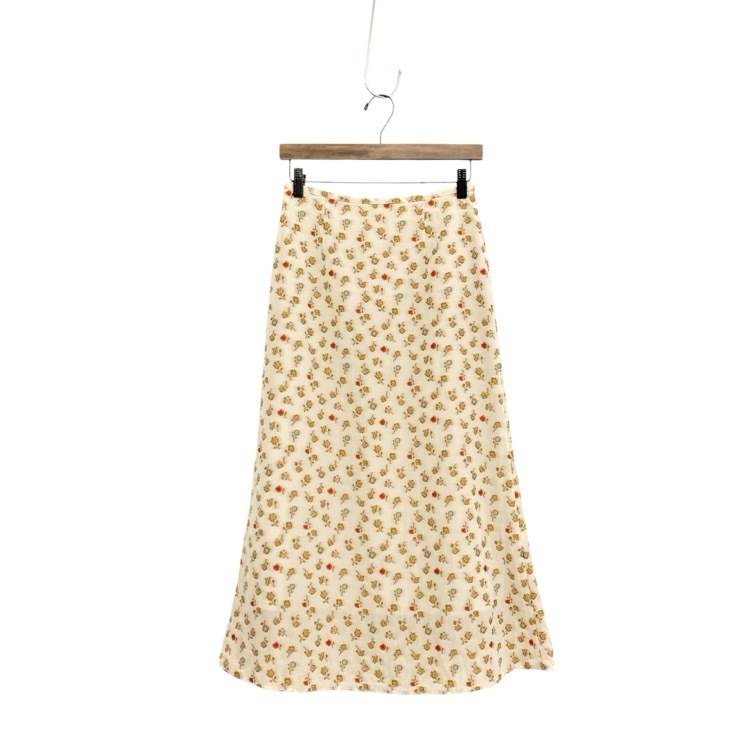 Mame Kurogouchi マメクロゴウチ Floral Jacquard A-Line Skirt ジャガード Aライン スカート ベージュ 1 MM25SS-SK022
