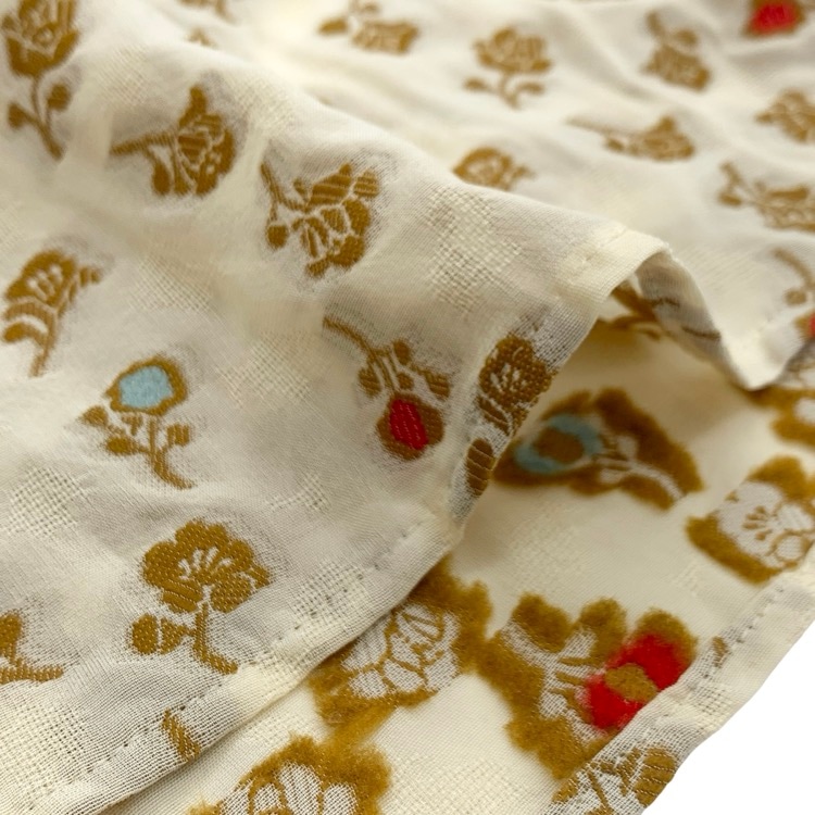 Mame Kurogouchi マメクロゴウチ Floral Jacquard A-Line Skirt