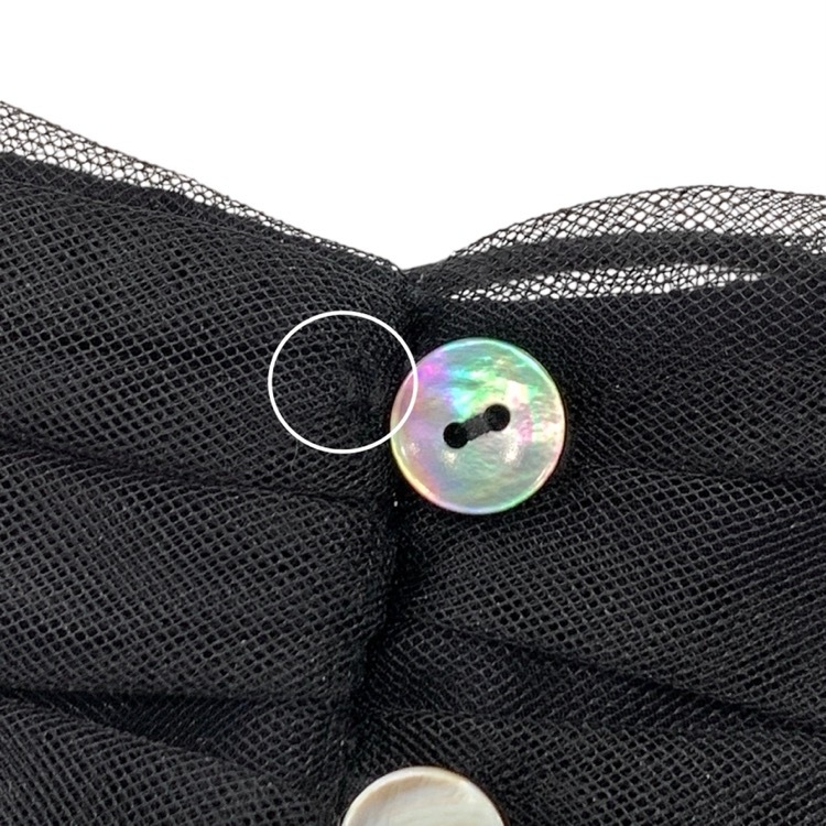 FETICO フェティコ OPEN-BACK GATHERED TULLE TOP ギャザーチュールトップス ブラック FTC242-0102