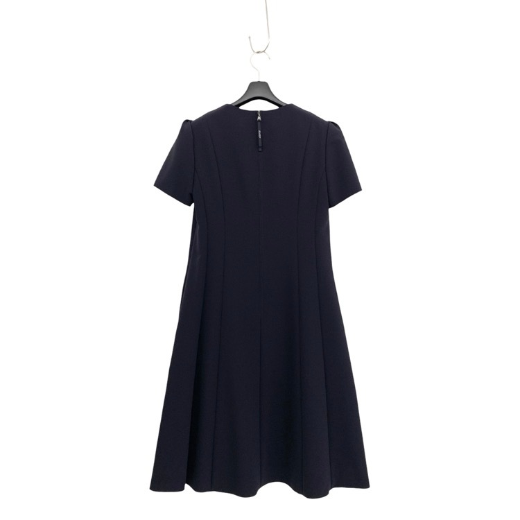 FOXEY NEWYORK フォクシー ベル ドレス パフスリーブ ワンピース NEWマットストレッチグログラン ミッドナイトブルー 38 44847-NAOOE