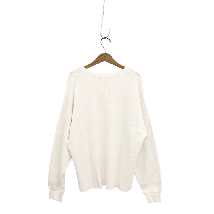 未使用品 Graphpaper グラフペーパー Waffle L/S Slit Neck Tee ワッフルロングTシャツ ホワイト 00 GL201-70131B