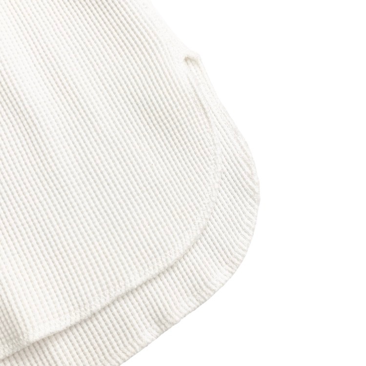 未使用品 Graphpaper グラフペーパー Waffle L/S Slit Neck Tee ワッフルロングTシャツ ホワイト 00 GL201-70131B