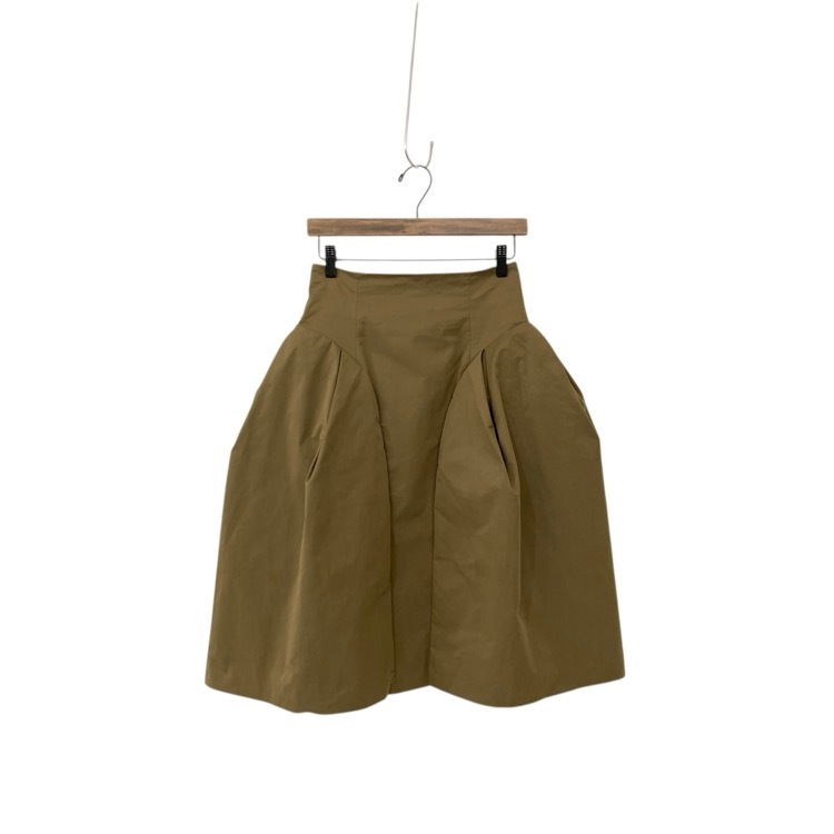 beautiful people ビューティフルピープル pe.twill tucked skirt 切り替えタック スカート 36 1620107003