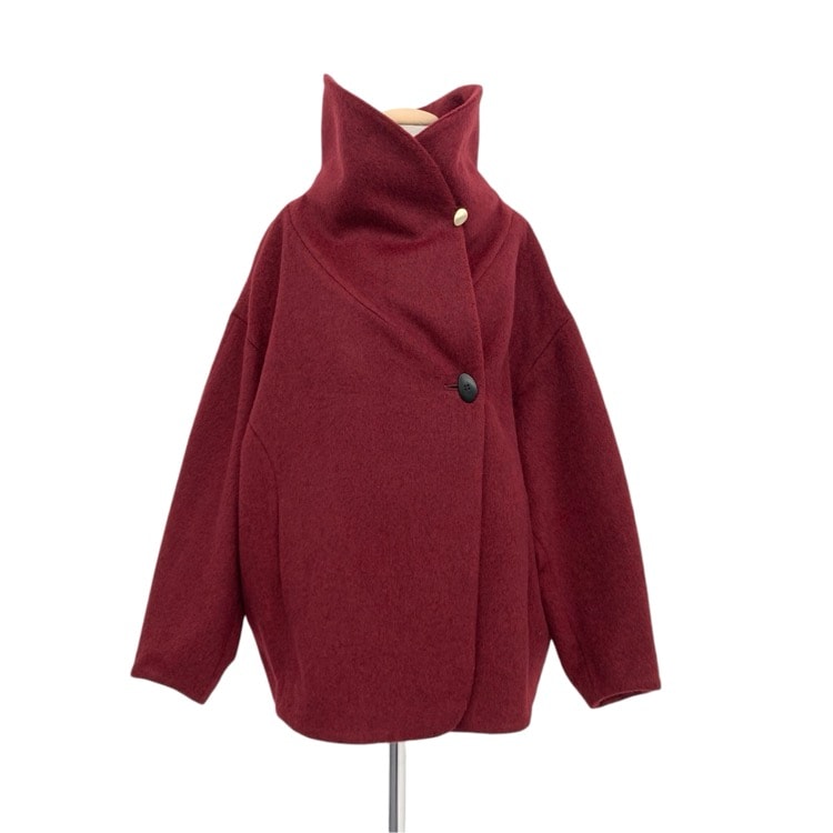 Mame Kurogouchi マメクロゴウチ Wool Arupaka Shawl Collar Short