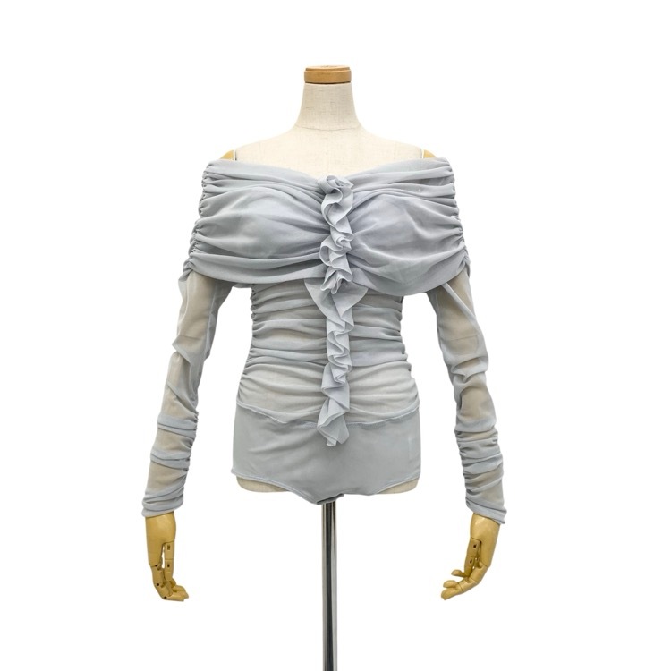 FETICO フェティコ TULLE FRILLED BODYSUIT チュールフリルボディスーツ ライトブルー 1 FTC252-0402