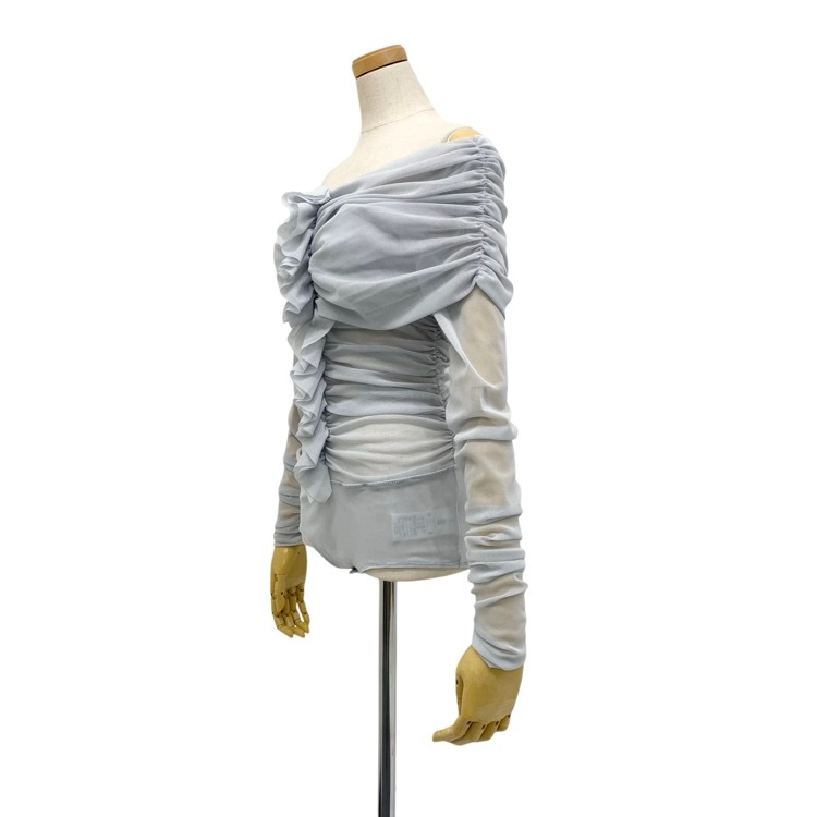 FETICO フェティコ TULLE FRILLED BODYSUIT チュールフリルボディスーツ ライトブルー 1 FTC252-0402