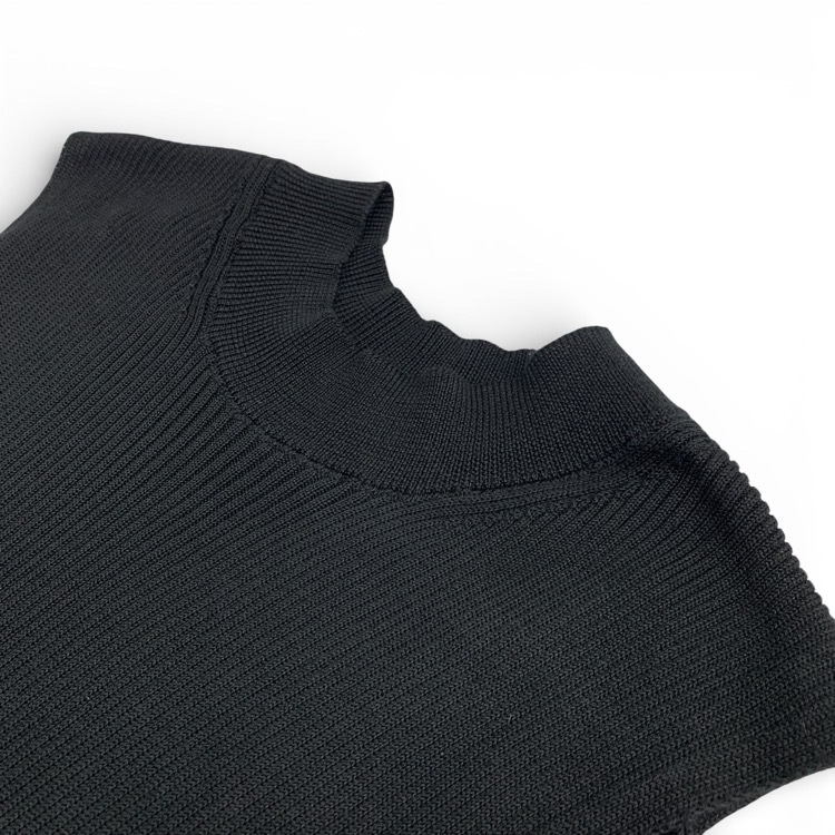 Mame Kurogouchi マメクロゴウチ 6 Basic Silk Sleeveless Knit Top シルクスリーブレスリブニットトップス ブラック 2 MK01-KN00602