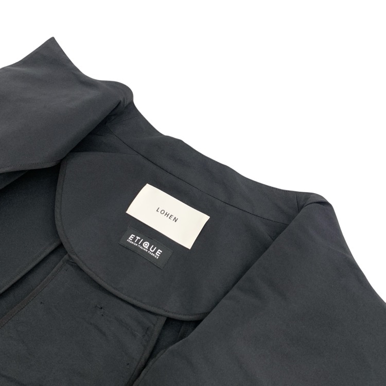未使用品 LOHEN×ETIQUE ローヘン TOPPER COAT エティークコラボ トッパータフタコート ブラック F LH24A-CO071