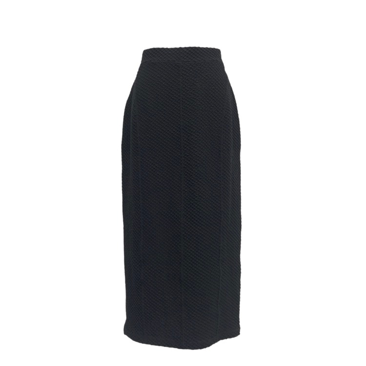 Mame Kurogouchi マメクロゴウチ Shirring Jersey Jacquard Pencil Skirt ブラック 2 MM25FW-JS042