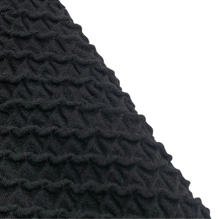 Mame Kurogouchi マメクロゴウチ Shirring Jersey Jacquard Pencil Skirt ブラック 2 MM25FW-JS042