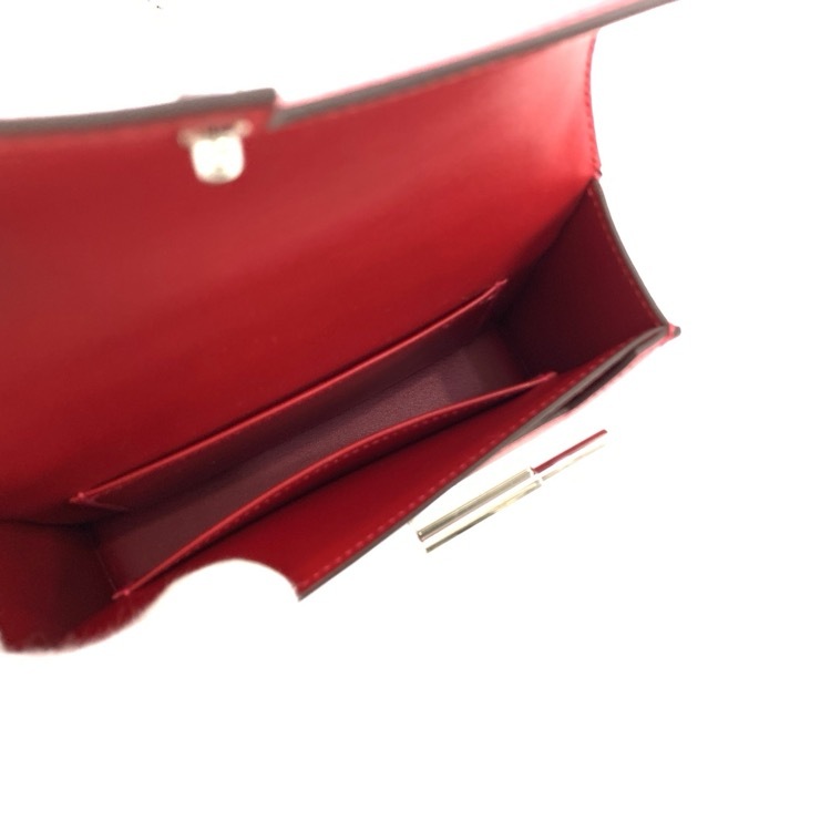 HERMES エルメス ヴェルーミニ チェーン ショルダー バッグ Y刻印 (2020年製) ルージュ系