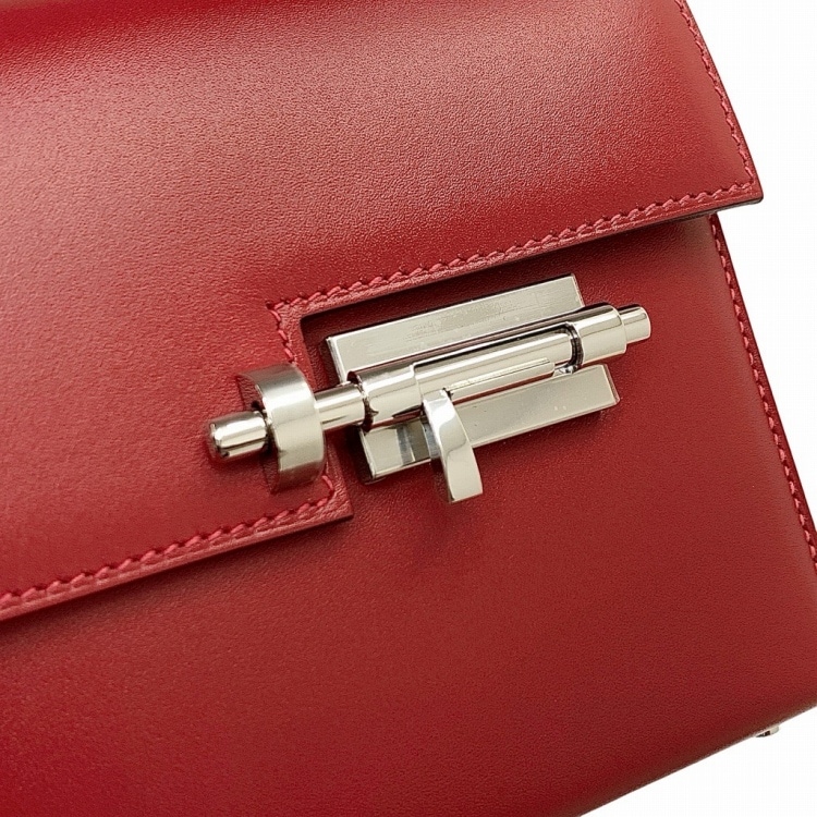 HERMES エルメス ヴェルーミニ チェーン ショルダー バッグ Y刻印 (2020年製) ルージュ系