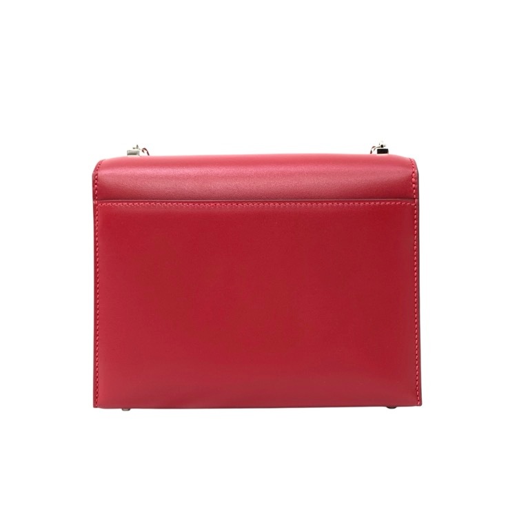 HERMES エルメス ヴェルーミニ チェーン ショルダー バッグ Y刻印 (2020年製) ルージュ系