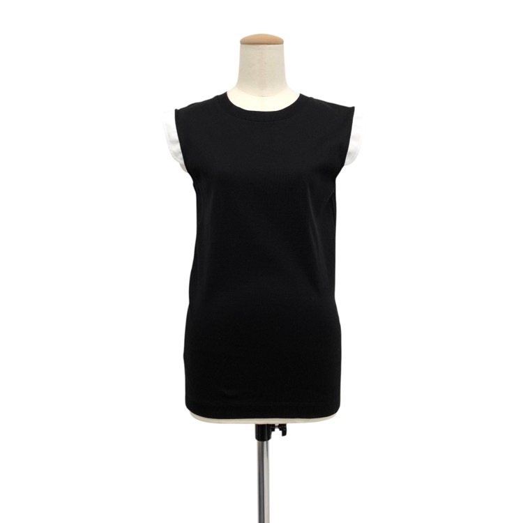 THE RERACS ザ リラクス RERACS TANKTOP ノースリーブ カットソー 38 ブラック×ホワイト 25SS-RECS-475L