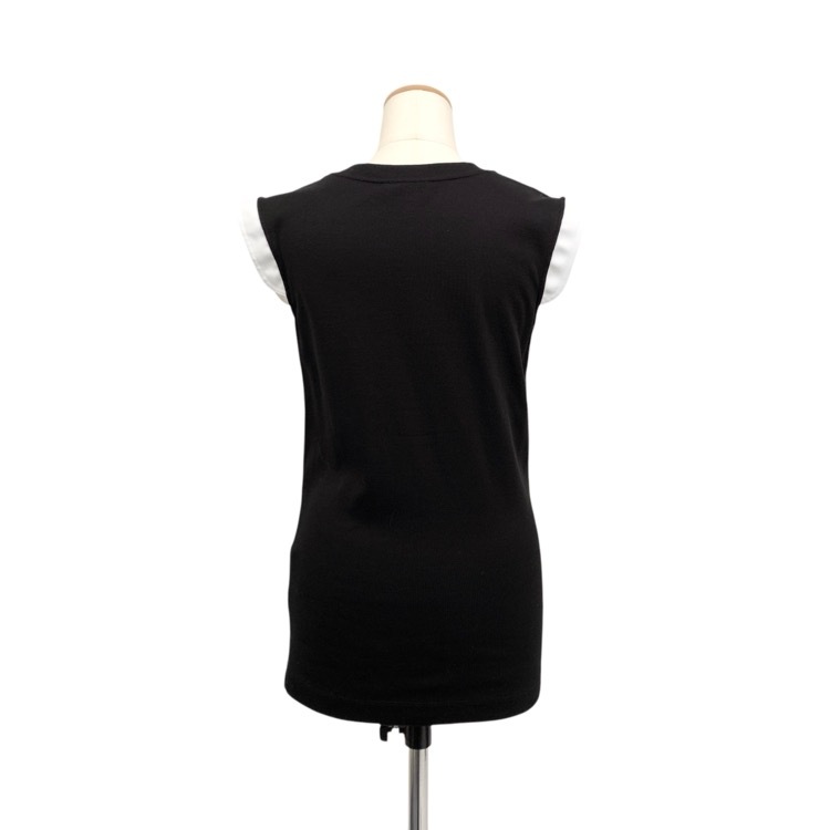 THE RERACS ザ リラクス RERACS TANKTOP ノースリーブ カットソー 38 ブラック×ホワイト 25SS-RECS-475L