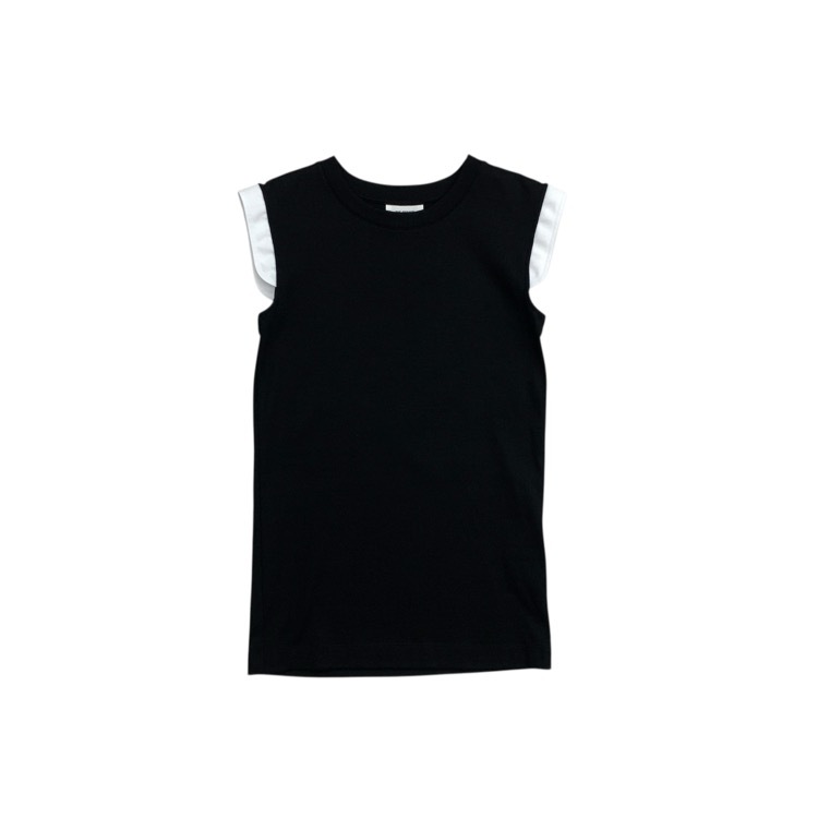 THE RERACS ザ リラクス RERACS TANKTOP ノースリーブ カットソー 38 ブラック×ホワイト 25SS-RECS-475L