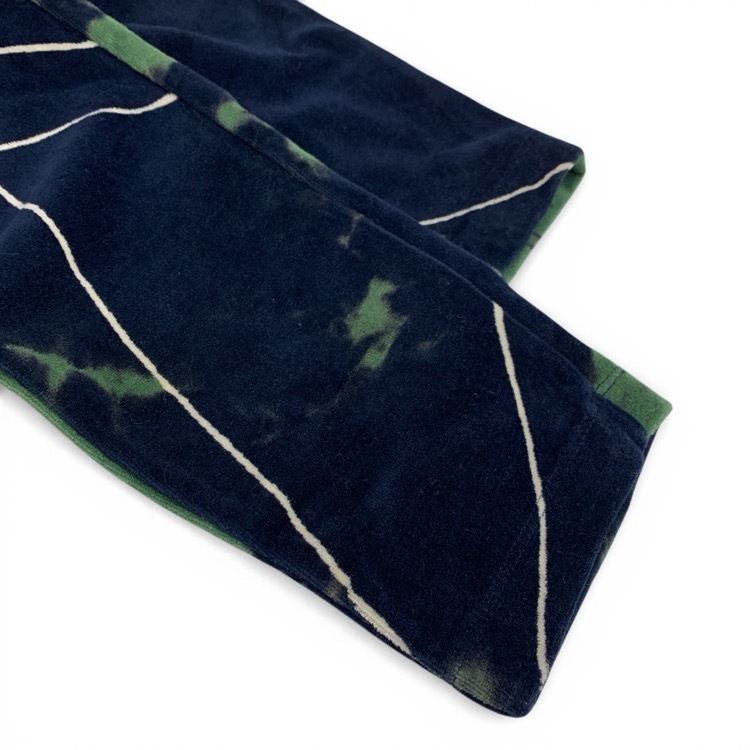 Mame Kurogouchi マメクロゴウチ “Kintsugi” Velour Jersey Leggings 金継ぎコットンベロアジャージーレギンス ネイビー 2 MM24FW-JS073