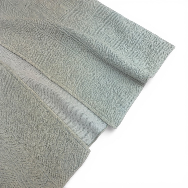 Mame Kurogouchi マメクロゴウチ Floral Pattern Jacquard Washed Knitted Skirt ジャガードニットスカート ウォッシュ加工 ブルー 2 MM24SS-KN040