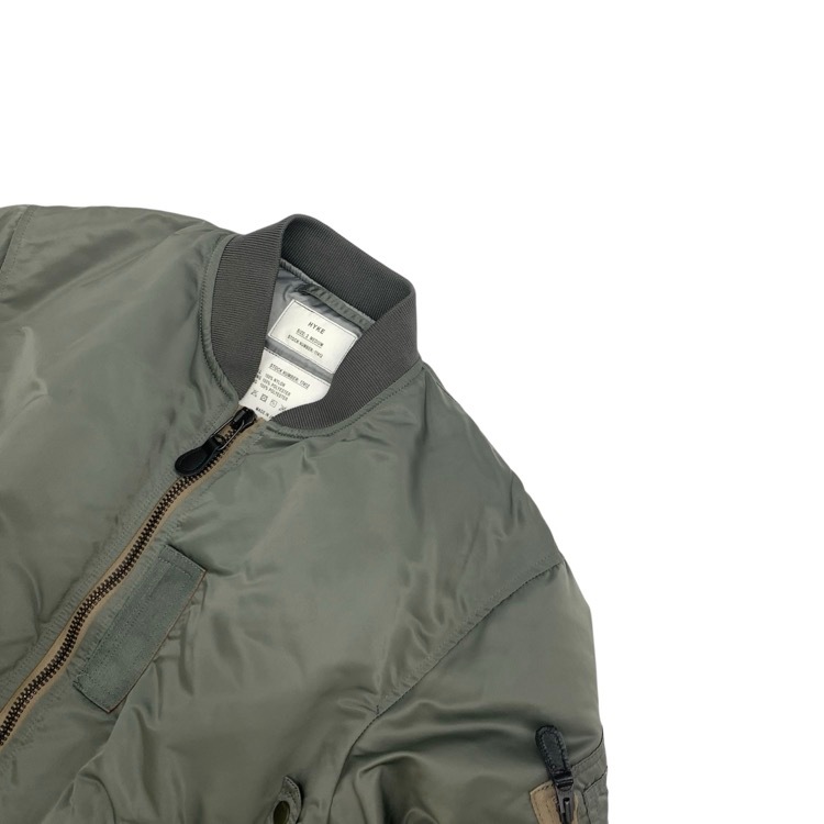 2024AW HYKE ハイク TYPE MA-1 JACKET ミリタリーブルゾン オリーブドラブ 2 17412