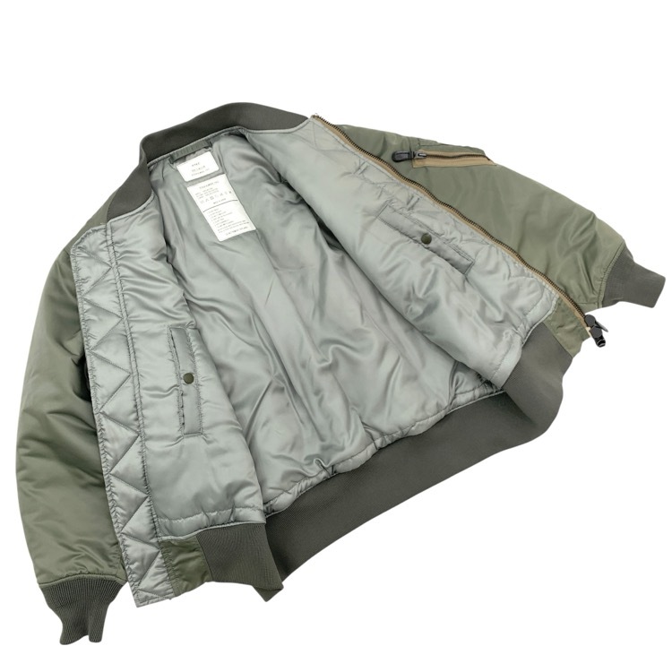 2024AW HYKE ハイク TYPE MA-1 JACKET ミリタリーブルゾン オリーブドラブ 2 17412