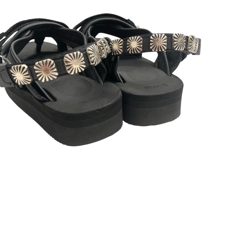 TOGA×SUICOKE トーガ×スイコック TONO トノ スタッズサンダル メタルパーツ ブラック 6/24cm TC241-AJ510