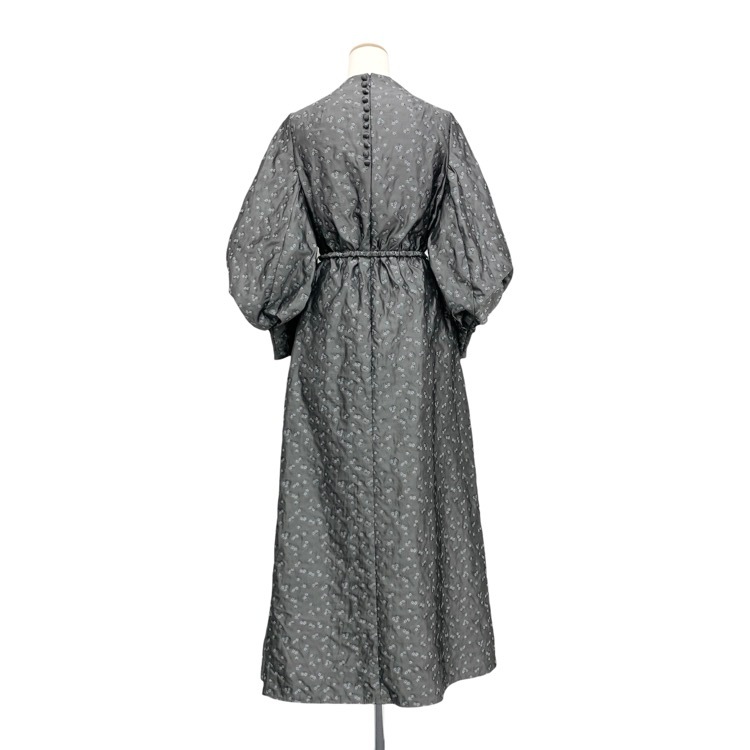 マメ　Osmanthus Motif Embroidery Dress Mame Kurogouchi(マメ) Osmanthus Motif Embroidery Dress - YAMAROKU