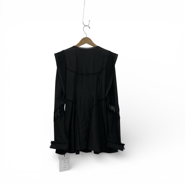2025SS FETICO フェティコ LACE PANELED JACKET レースジャケット ブラック 1 FTC252-0208
