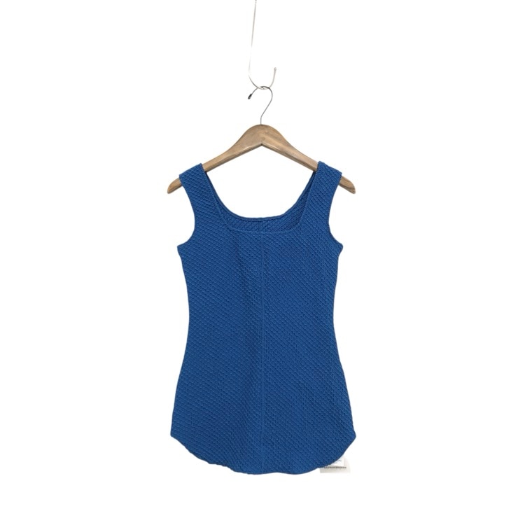未使用品 Mame Kurogouchi マメクロゴウチ Shirring Jersey Jacquard Sleeveless Top シャーリングジャカードタンクトップ ブルー 1 MM24SS-JS015
