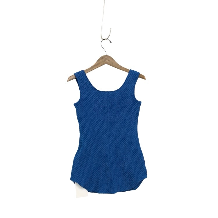 未使用品 Mame Kurogouchi マメクロゴウチ Shirring Jersey Jacquard Sleeveless Top シャーリングジャカードタンクトップ ブルー 1 MM24SS-JS015