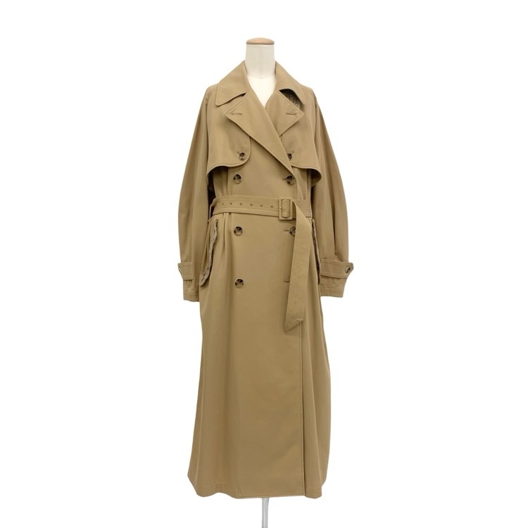 2026SS Mame Kurogouchi マメクロゴウチ Cording Embroidery Detailed Trench Coat コード刺繍オーバーサイズトレンチコート ベージュ 1 MM26SS-CO022