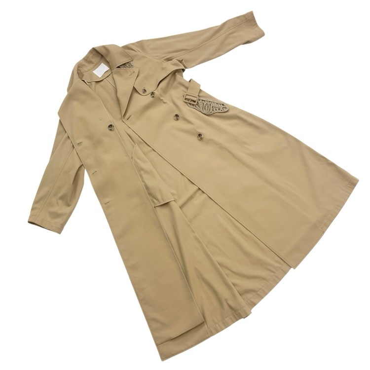 2026SS Mame Kurogouchi マメクロゴウチ Cording Embroidery Detailed Trench Coat コード刺繍オーバーサイズトレンチコート ベージュ 1 MM26SS-CO022