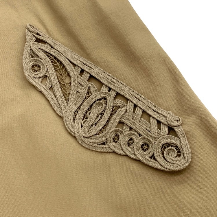 2026SS Mame Kurogouchi マメクロゴウチ Cording Embroidery Detailed Trench Coat コード刺繍オーバーサイズトレンチコート ベージュ 1 MM26SS-CO022