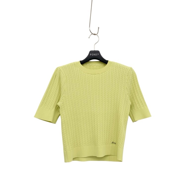 FOXEY NEWYORK フォクシー モダンアイビー ニットトップ アボガド 38 45791-NSKOG
