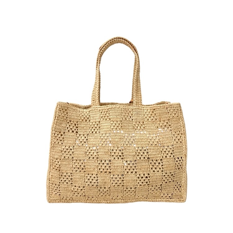 LOUIS VUITTON ルイ・ヴィトン サマーショッパートート ダミエ MM M25008 メンズ ラフィア