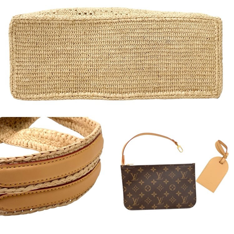 LOUIS VUITTON ルイ・ヴィトン サマーショッパートート ダミエ MM M25008 メンズ ラフィア
