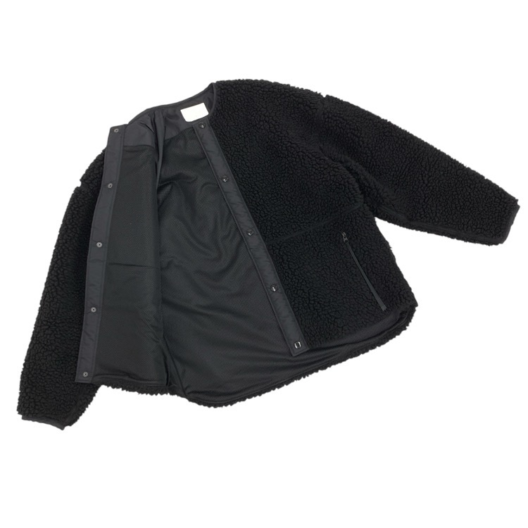 HYKE ハイク FAUX SHEARLING JACKET フェイクムートン ボアジャケット ブラック 2 232-17400